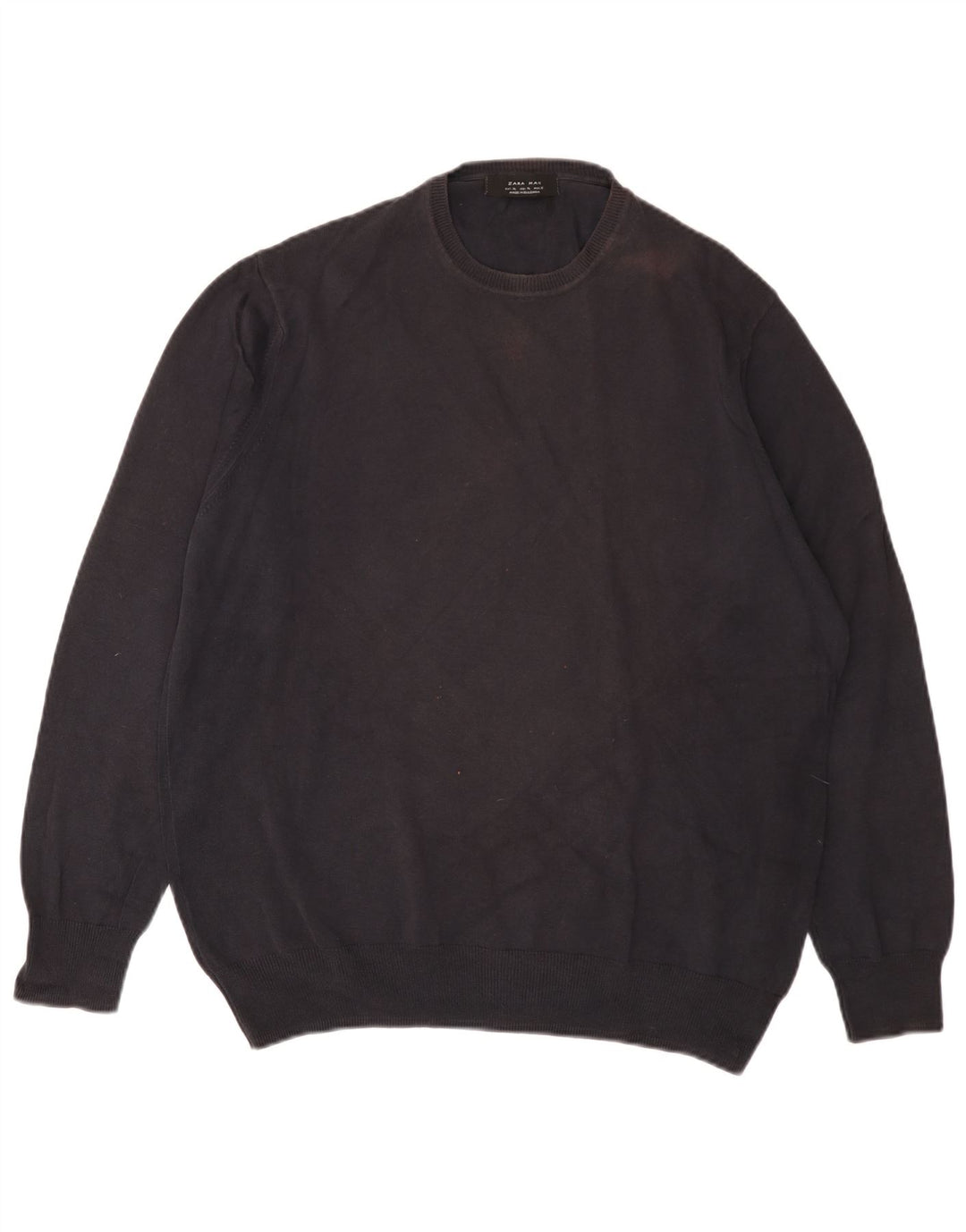 Zara Pull ras du cou pour homme XL Noir