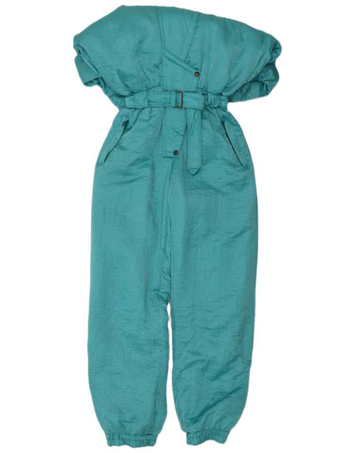 Combinaison de ski femme vintage IT 44 Medium Turquoise Polyamide Rétro