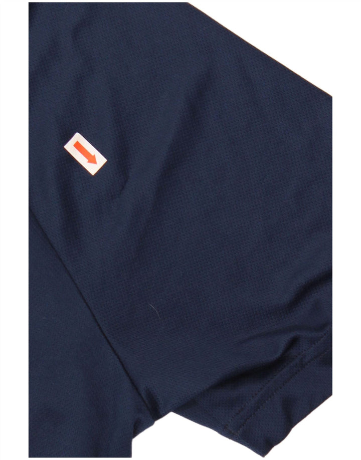 Adidas Hommes Climalite Graphic T-Shirt Top Large Bleu Marine Polyester