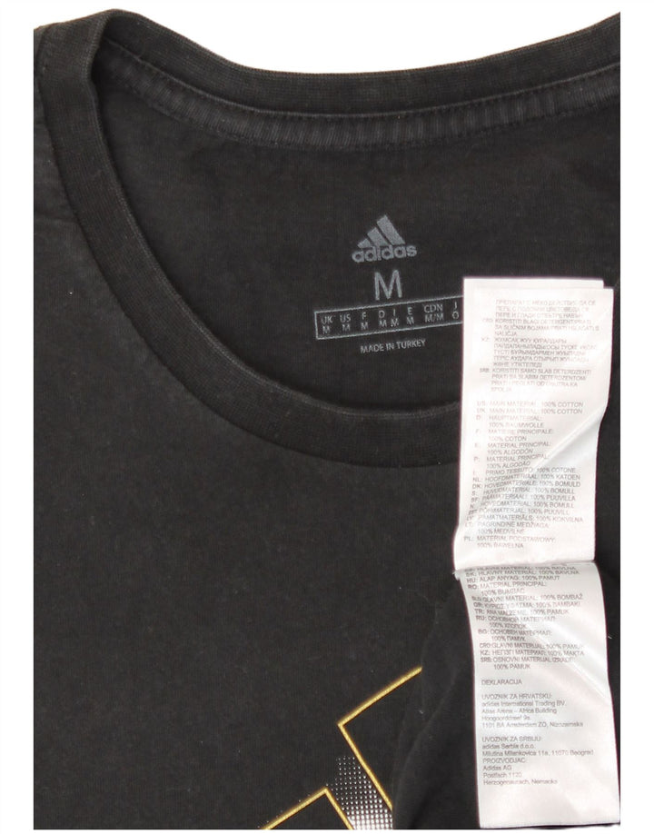 Adidas T-shirt graphique pour homme en coton noir moyen
