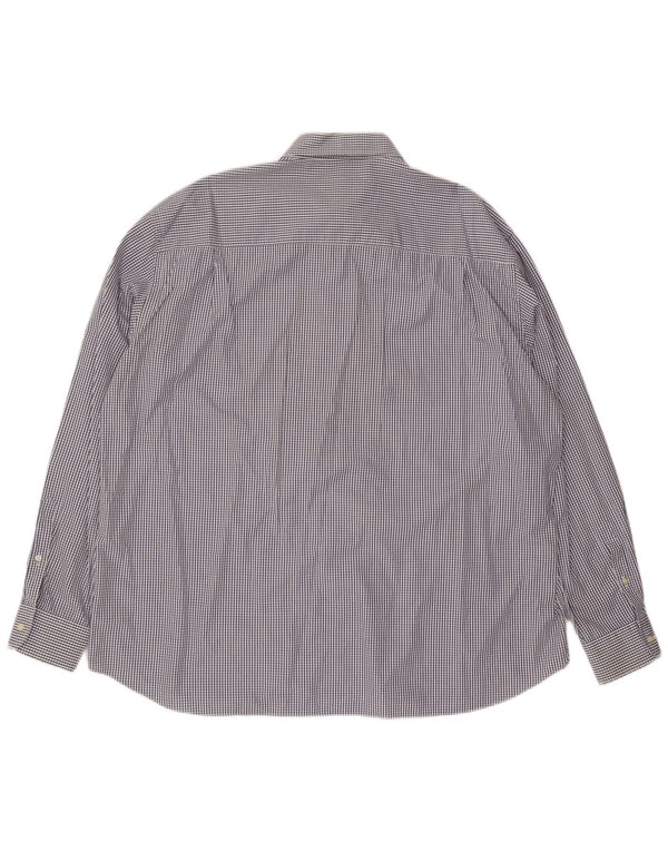 Paul & Shark Chemise de yachting pour hommes Taille 47 18 1/2 2XL Coton à carreaux bleu marine