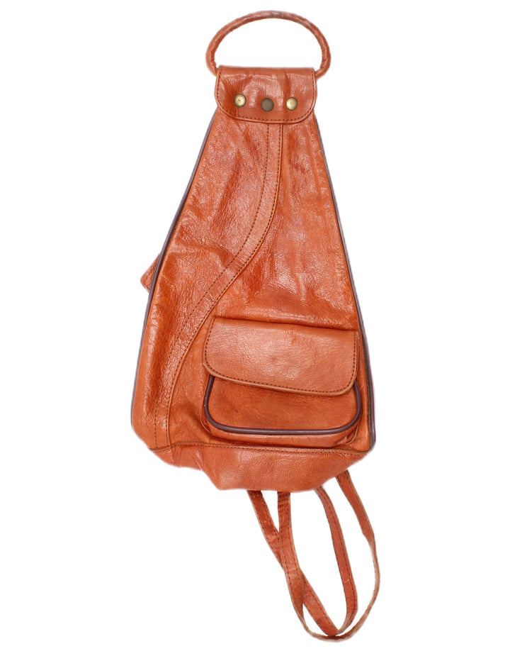Sac à dos en cuir femme vintage taille unique L8 marron