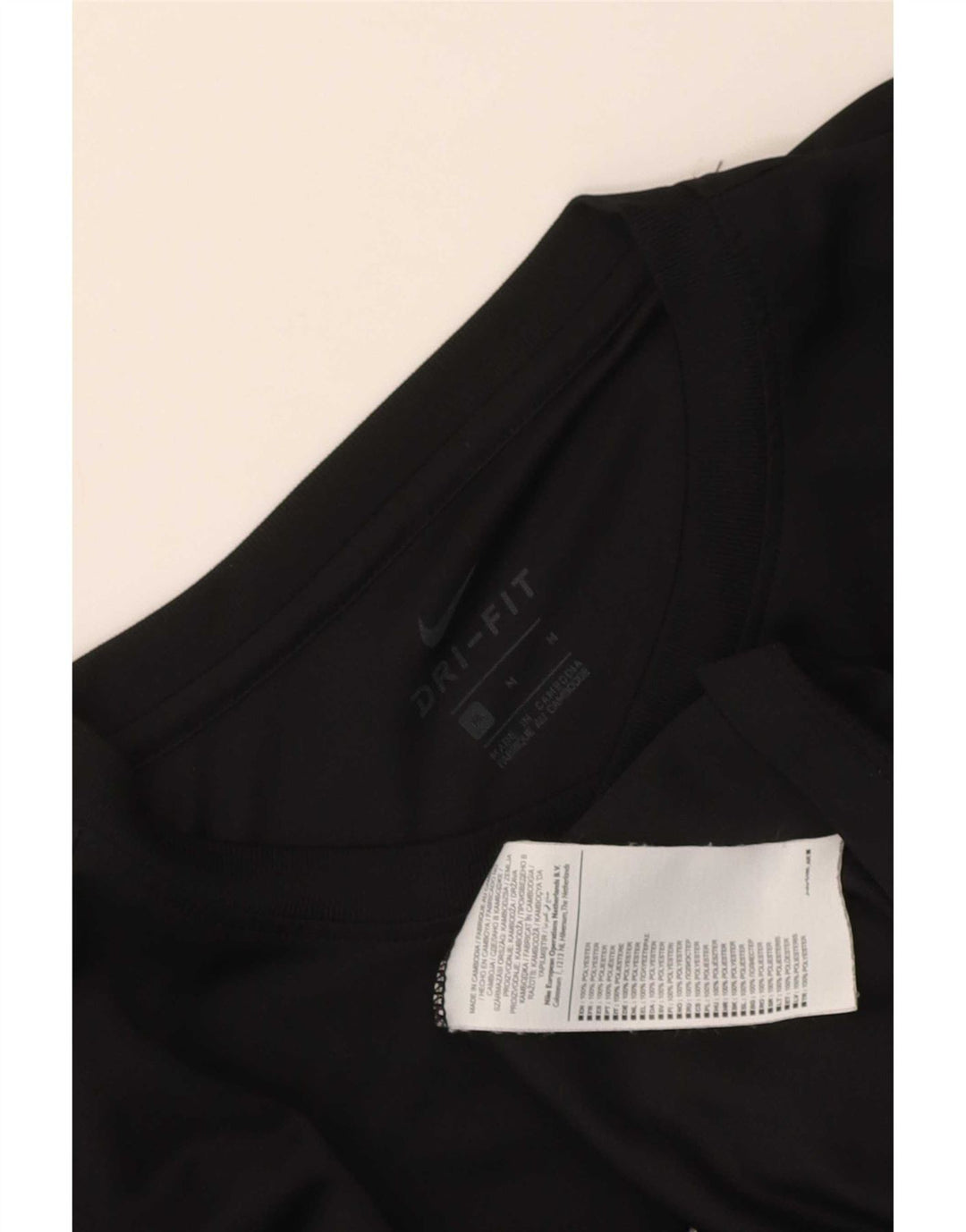 Nike Hommes Dri Fit T-Shirt Haut Noir Moyen Polyester