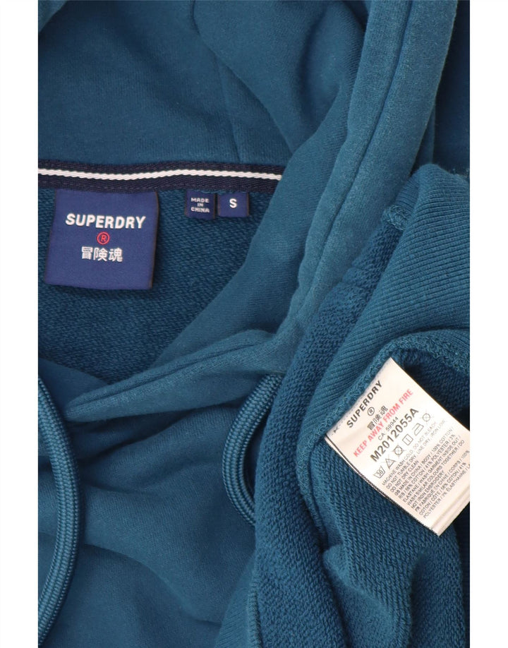 SUPERDRY Pull à capuche graphique pour hommes, petit coton bleu
