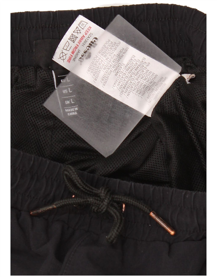 Ellesse Pantalon de survêtement cargo pour homme en nylon noir Taille L