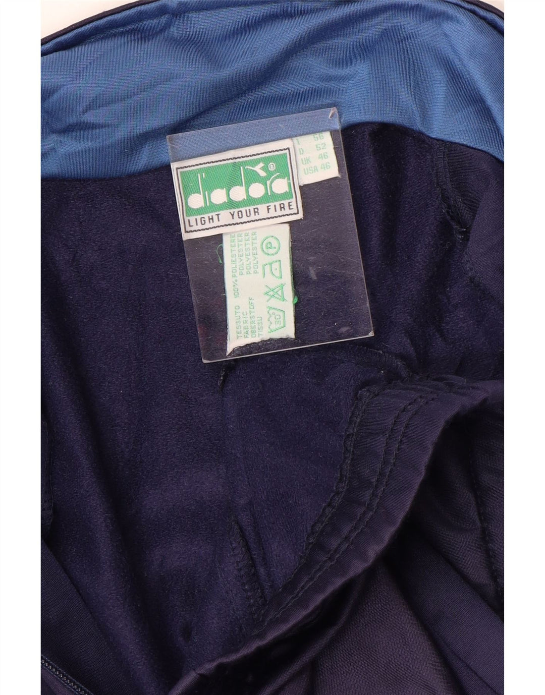 DIADORA Veste de Survêtement Homme UK 46 XL Bleu Marine Colorblock Polyester