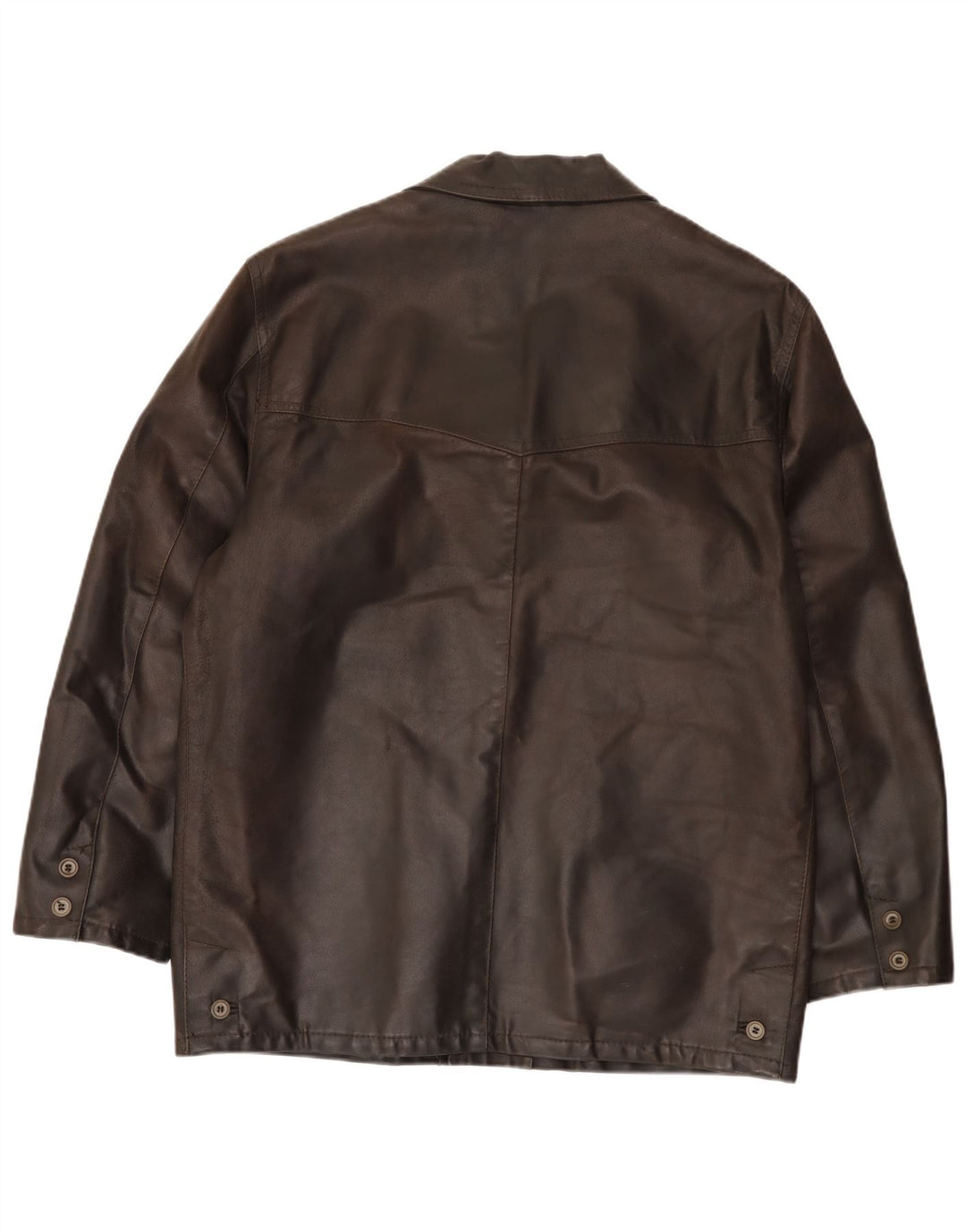 veste en cuir homme vintage IT 50 Grand cuir marron