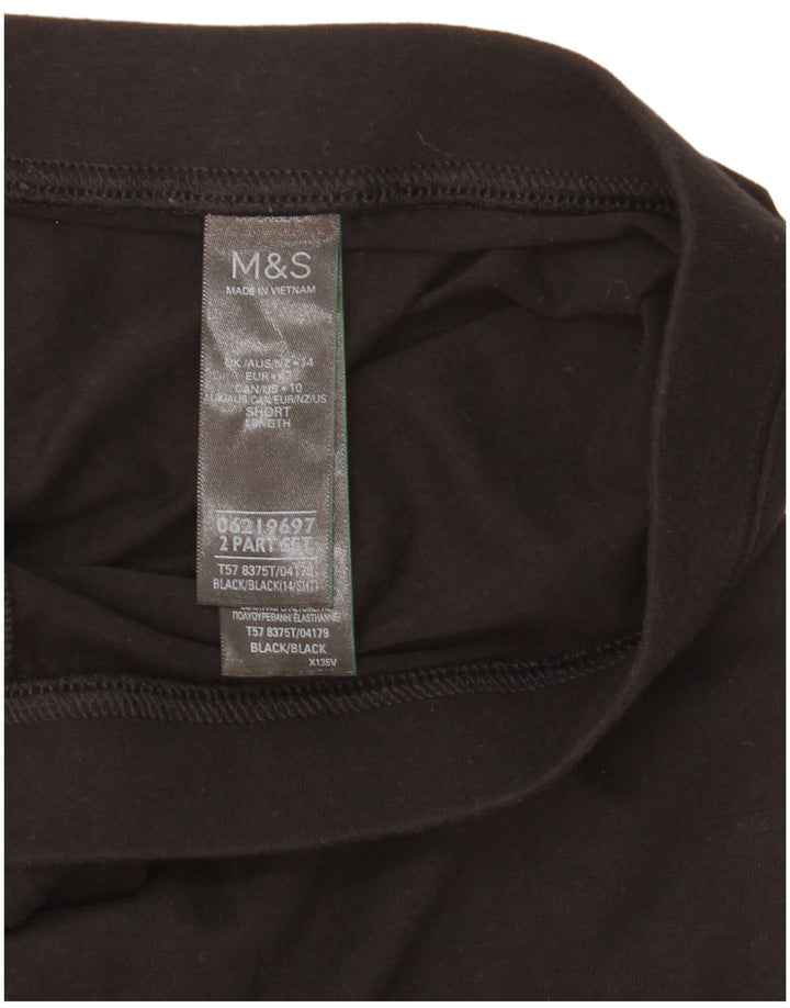 Marks & Spencer Leggings pour femmes UK 14 Large Noir Coton