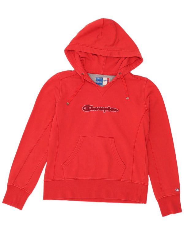 Champion Pull à capuche graphique Heritage Classics pour femme UK 16 Large Rouge