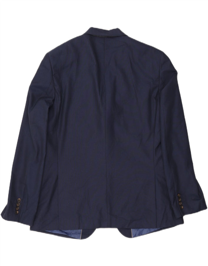 MARKS & SPENCER Veste Blazer Coupe Ajustée pour Homme UK 44 2XL Bleu Marine