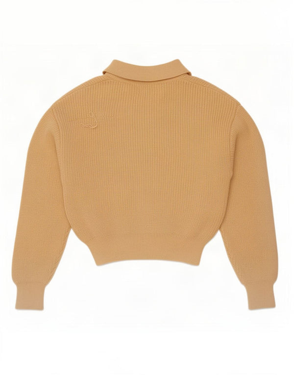 Zara Pull court à col polo pour garçon 13-14 ans Jaune Polyester