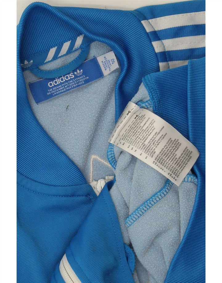 Adidas Veste de survêtement graphique pour homme IT 50 Bleu moyen Nylon