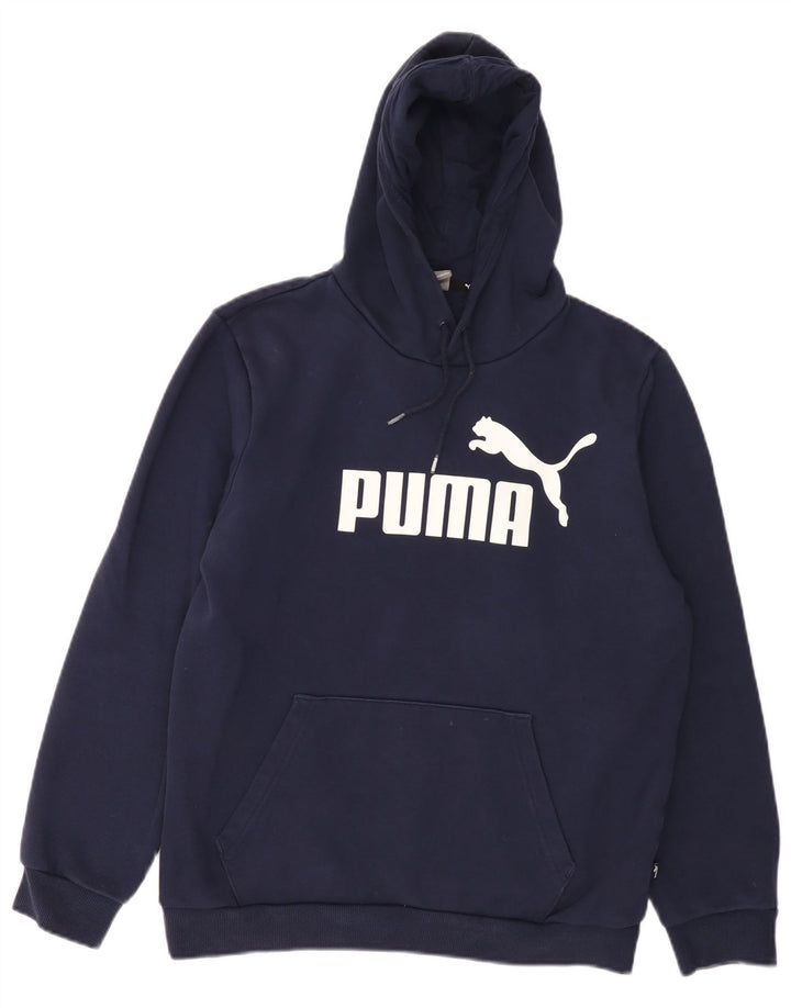 Puma Pull à Capuche Graphic Homme Bleu Marine Moyen Coton