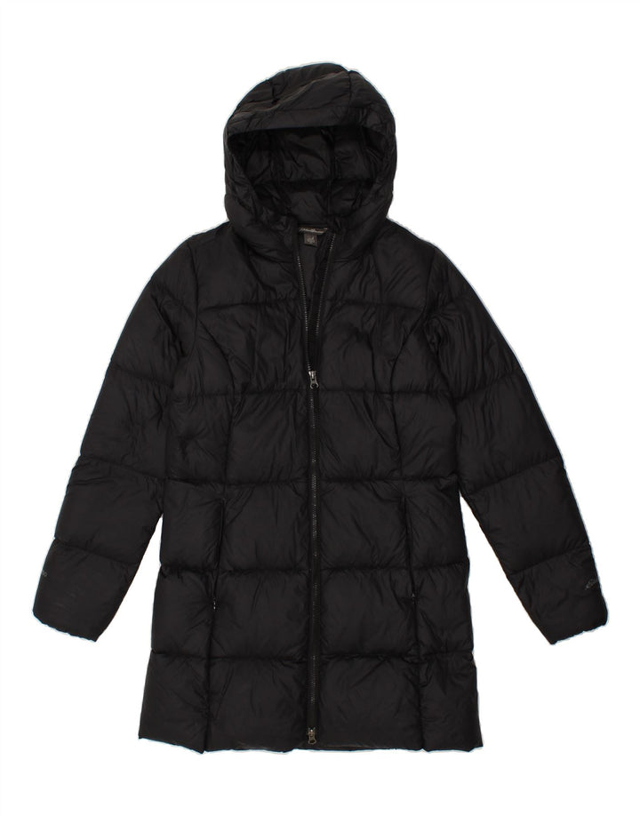 EDDIE BAUER Womens Hooded Padded Coat UK 10 Small Black Nylon Vintage Eddie Bauer and Second-Hand Eddie Bauer from Messina Hembry 