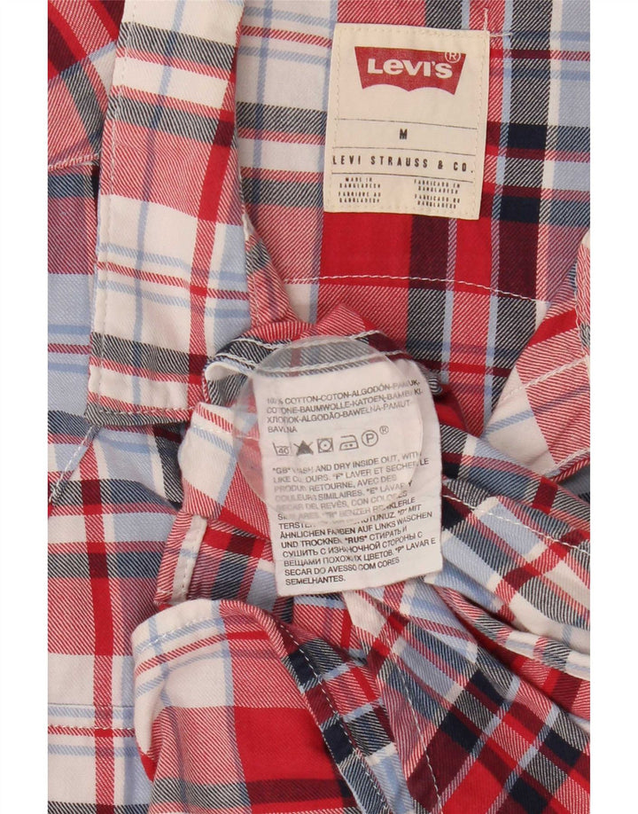 Levi's Chemise Femme UK 44 Coton à Carreaux Rouge Moyen