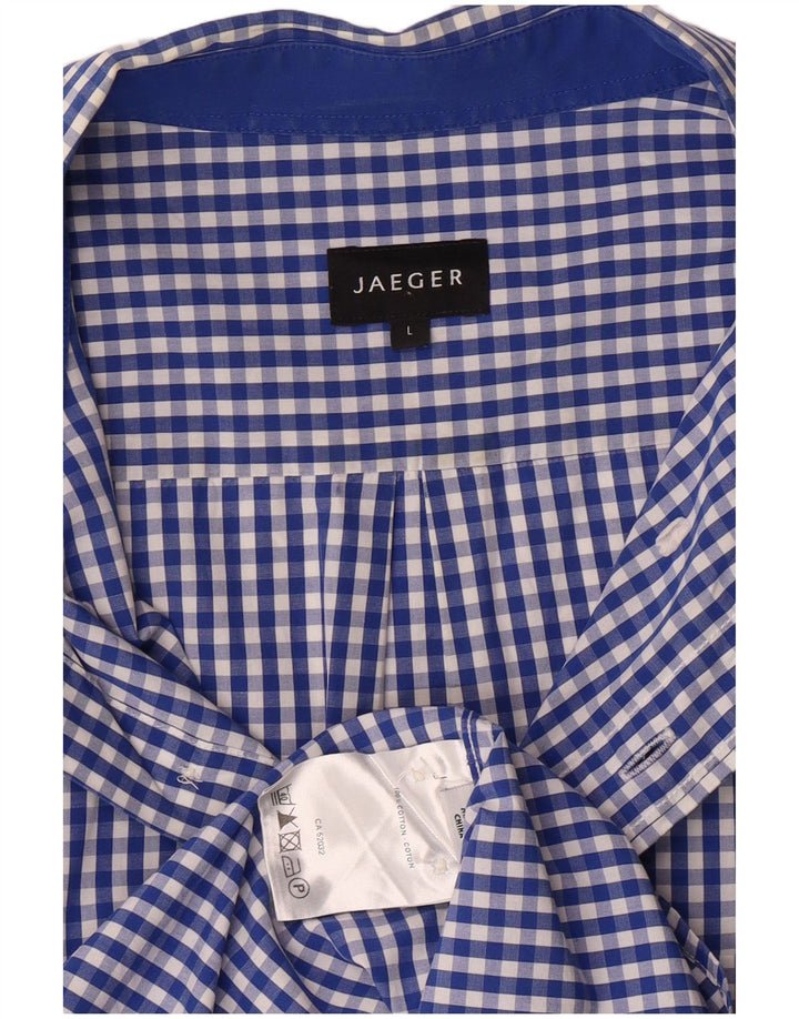 Jaeger Chemise Homme Grand Bleu Vichy Coton