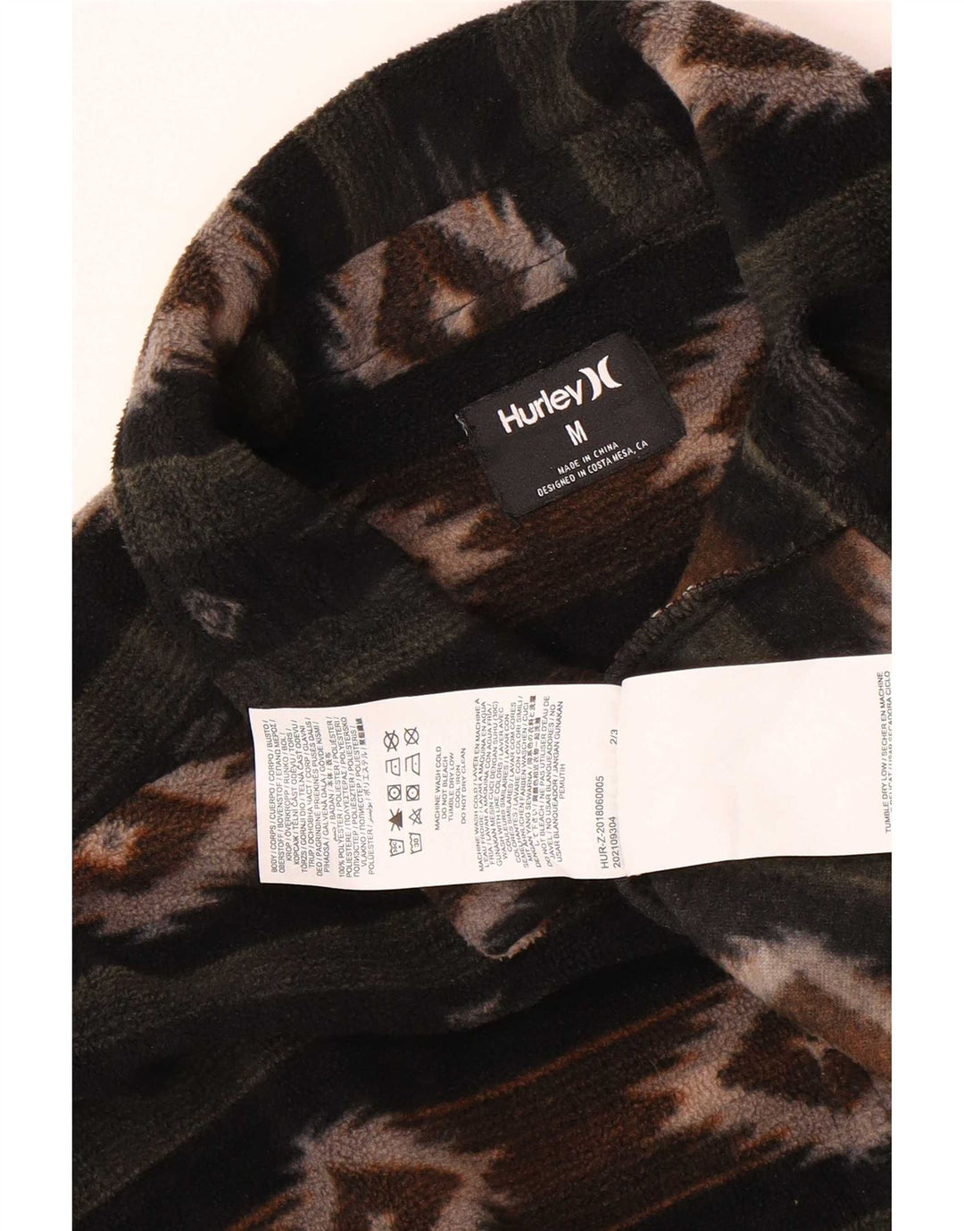 Hurley Chemise Polaire Homme Moyen Multicolore Fair Isle Polyester