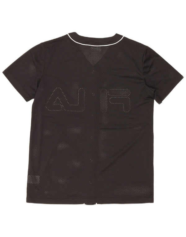 Fila Femme Graphic Oversize Jersey Top UK 6 XS Noir Polyester