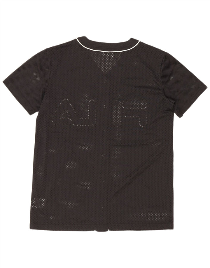 Fila Femme Graphic Oversize Jersey Top UK 6 XS Noir Polyester