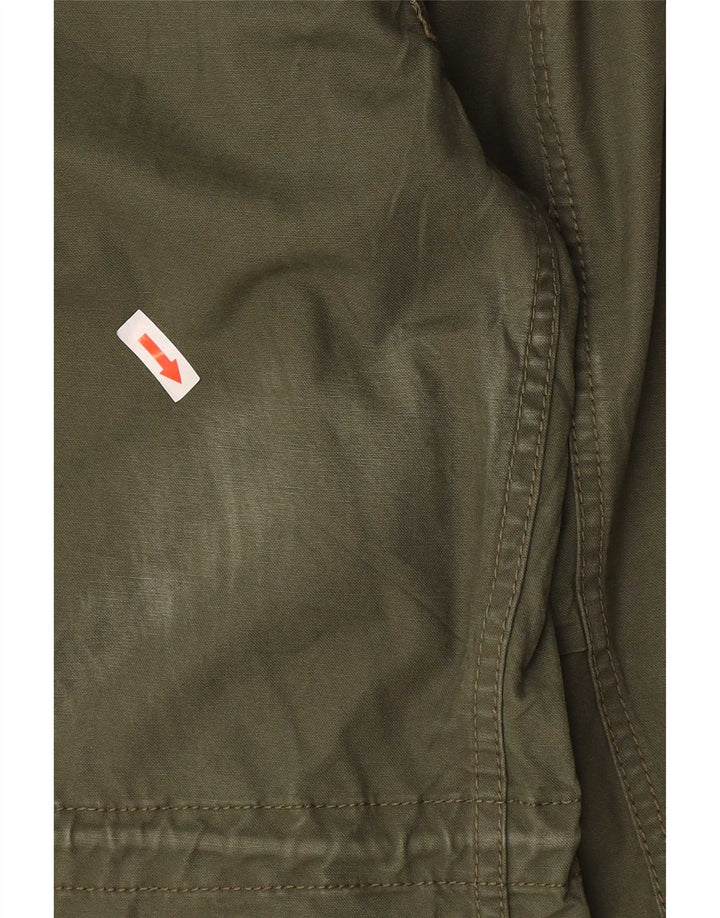 Zara Parka à capuche pour homme UK 40 Large Kaki
