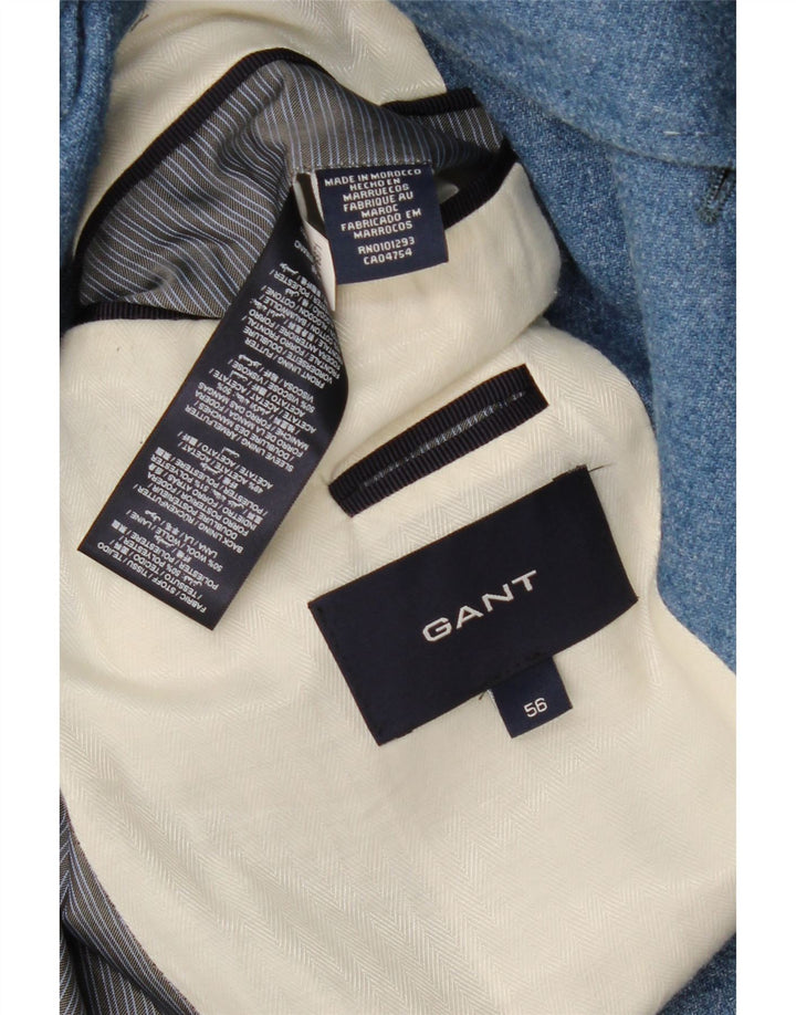 Gant Veste Blazer 3 Boutons Homme IT 56 XL Bleu Polyester