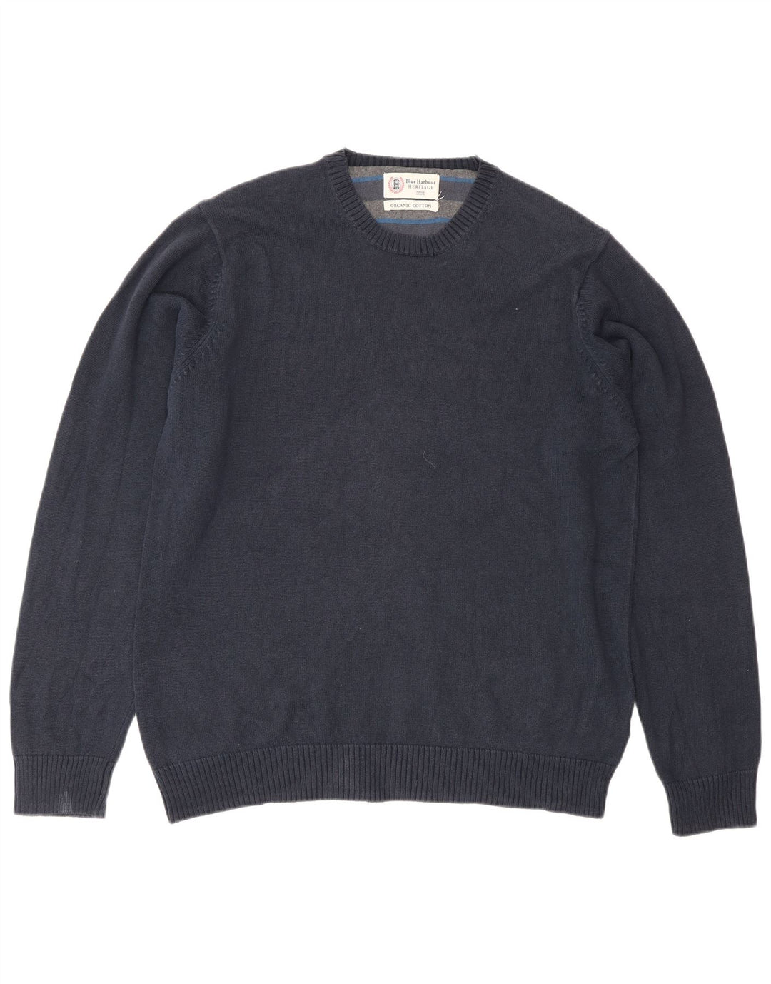 Marks & Spencer Pull col rond homme bleu marine moyen coton