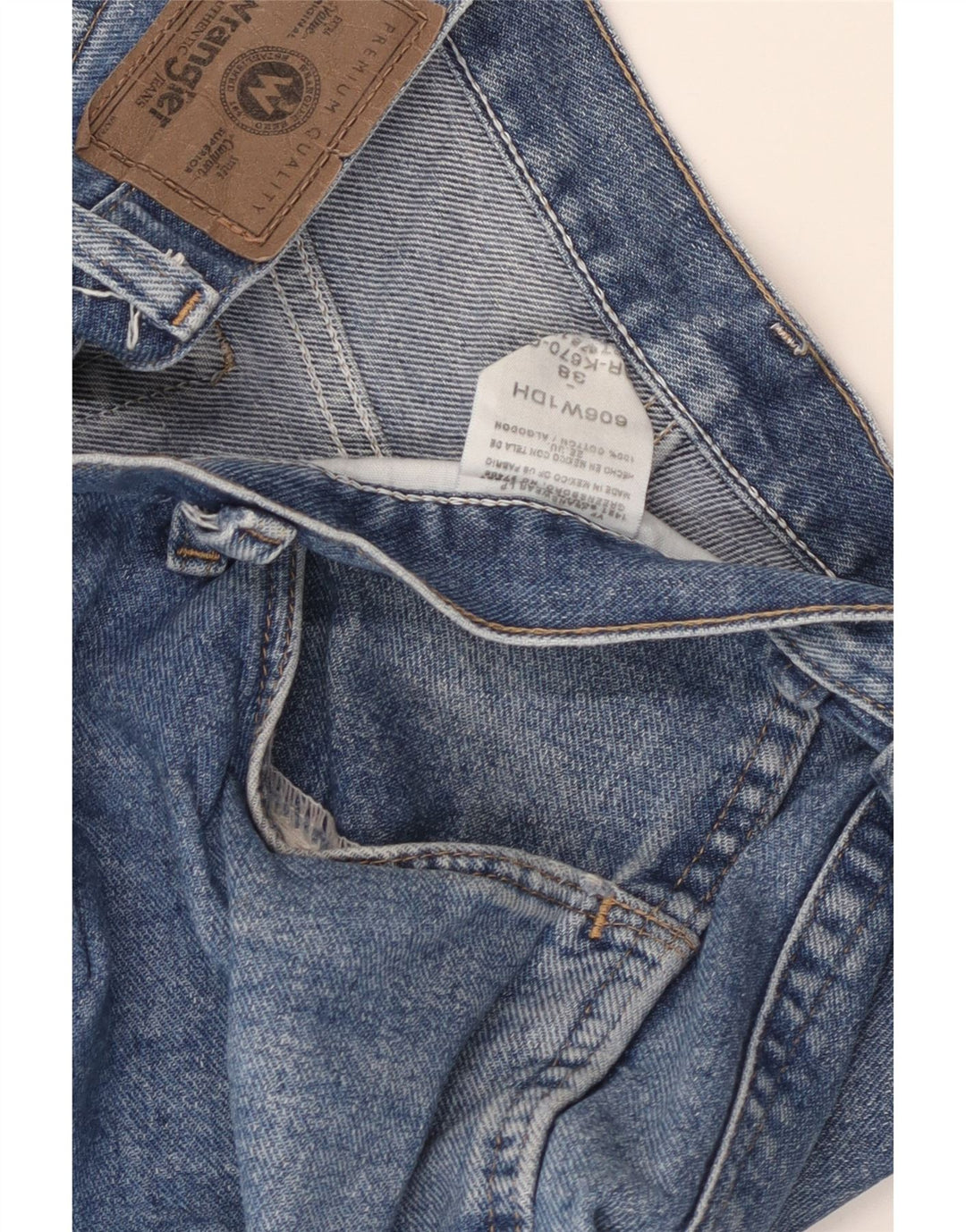 WRANGLER Short en Jean Homme W38 XL Bleu Coton