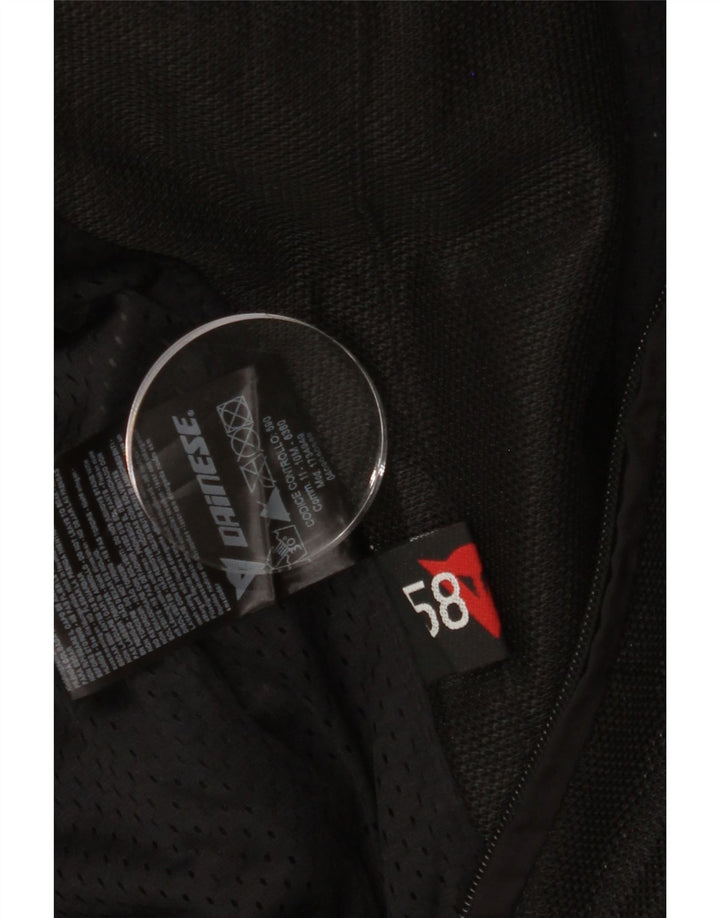 DAINESE Mens Racer Jacket IT 58 3XL Black Polyester Vintage Dainese and Second-Hand Dainese from Messina Hembry 