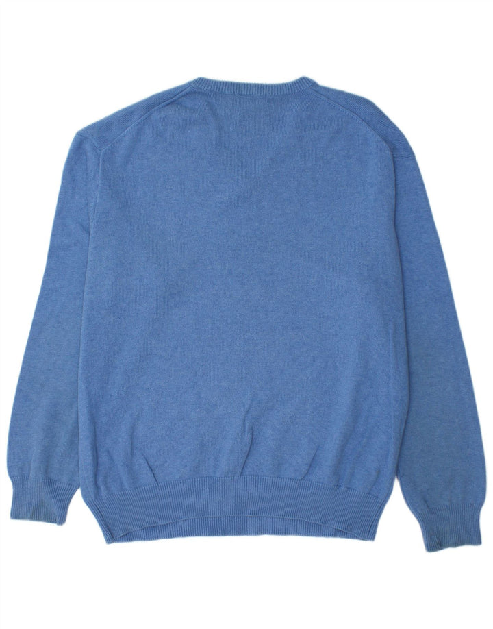 GANT Pull col V Homme XL Bleu Coton