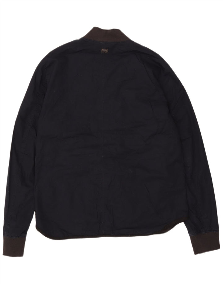 G-STAR Veste Bomber Homme UK 42 XL Bleu Marine
