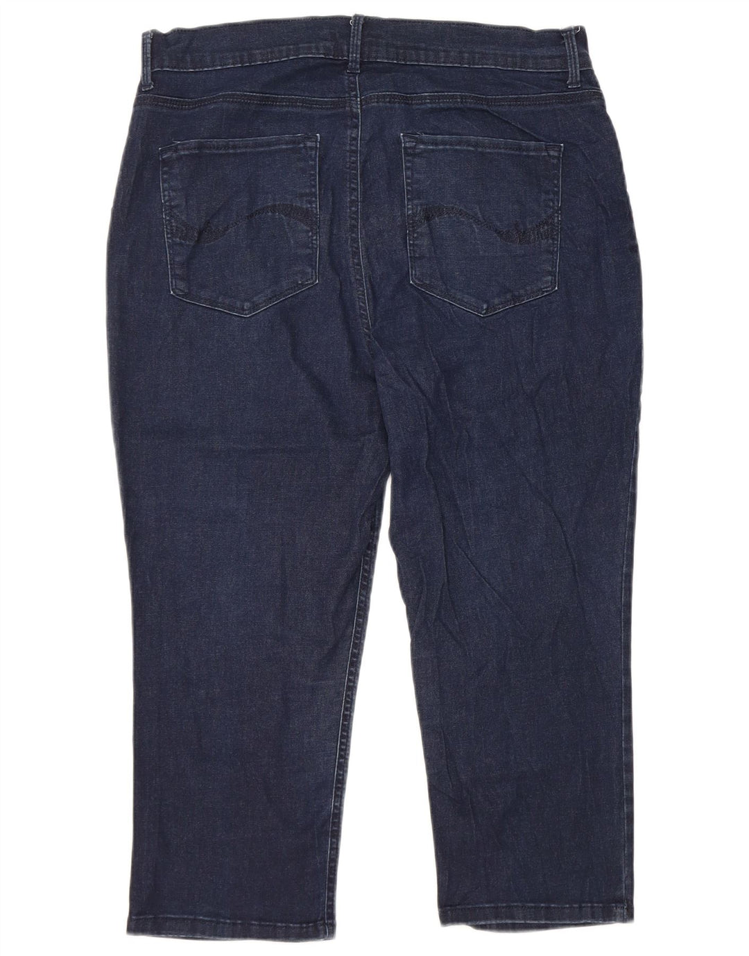 LEE Jean Capri taille haute coupe facile pour femme US 16 2XL W34 L21 Bleu marine