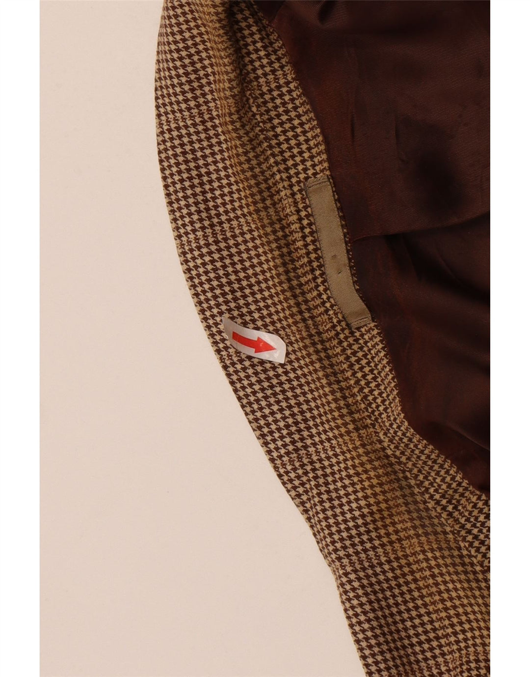 Aquascutum Veste blazer à 2 boutons pour homme UK 42 XL en laine pied-de-poule marron