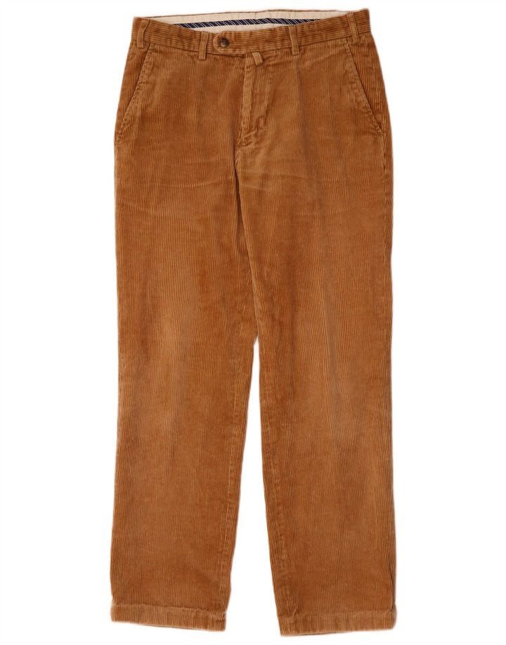 Gant Pantalon droit régulier en velours côtelé pour homme IT 46 Small W30 L30 Marron