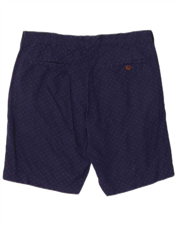 J. CREW Short Chino Stanton W32 Homme Bleu Marine Moyen en Coton à Pois