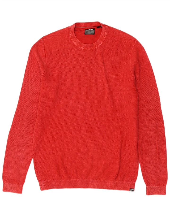 Superdry Pull Ras Du Cou Pull Homme Rouge Moyen Coton