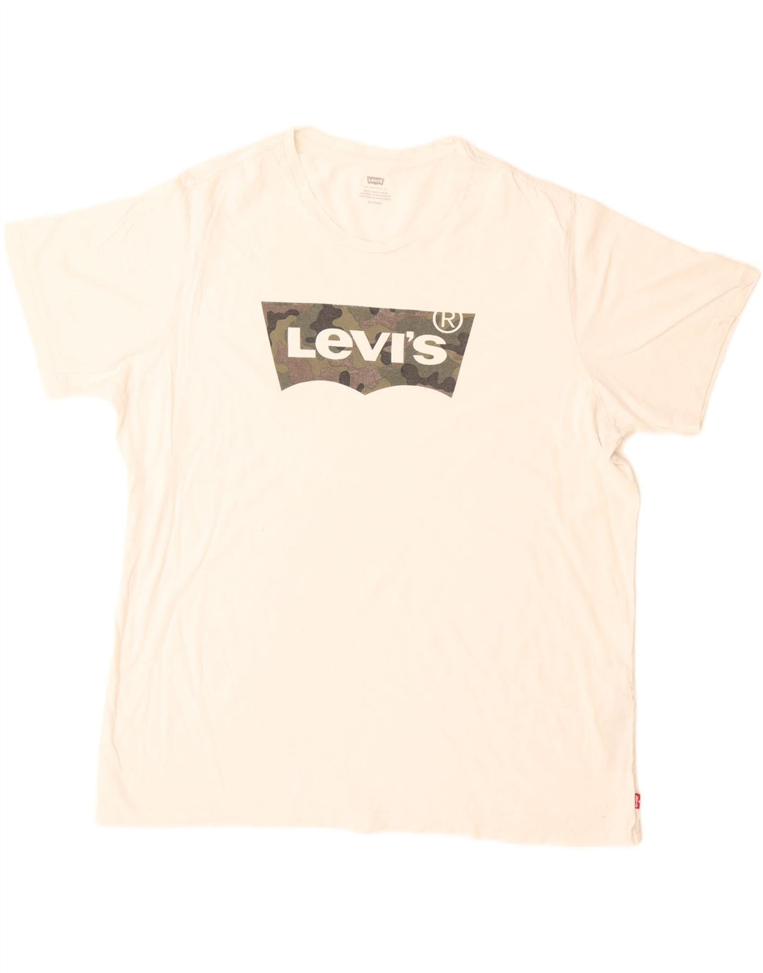 Levi's T-Shirt Graphique Top XL Homme Blanc Coton