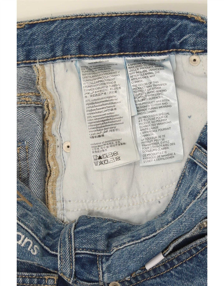 Calvin Klein Short en jean vieilli W29 en coton bleu moyen pour femme