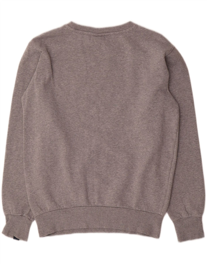 Ellesse Sweat-shirt surdimensionné graphique pour femme UK 8 Small Gris Coton