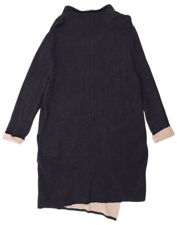 Monsoon Cardigan ouvert long pour femme UK 16 Large Bleu marine Coton