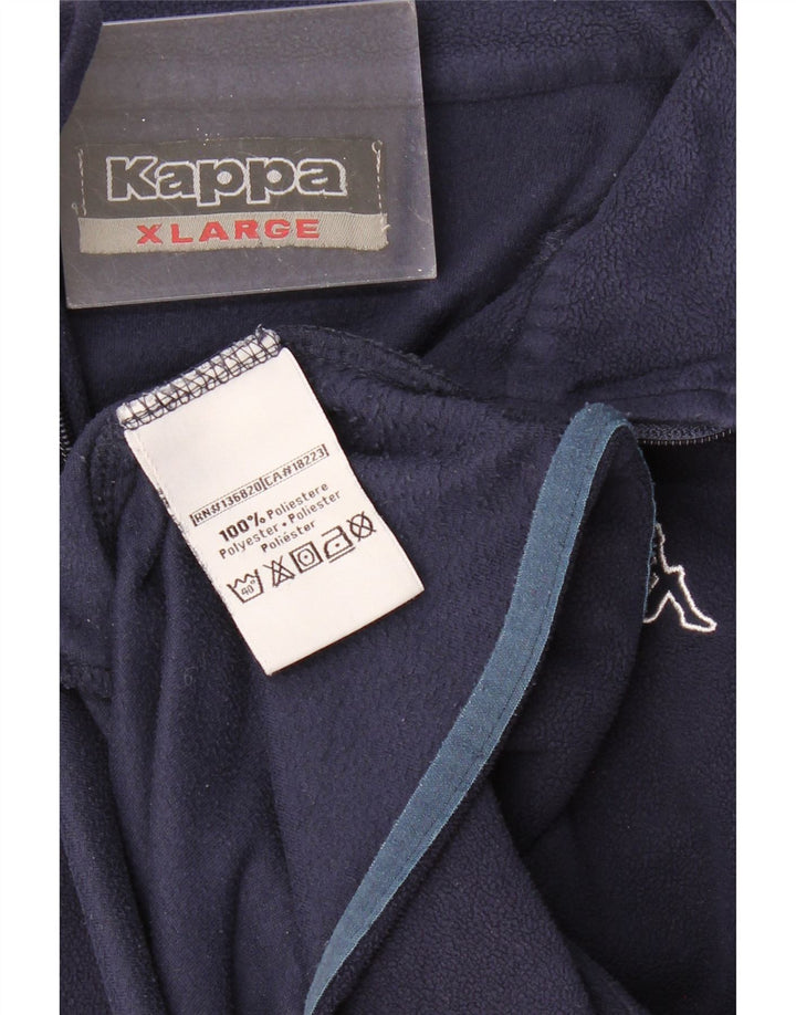 KAPPA Veste Polaire Homme UK 42 XL Bleu Marine Polyester