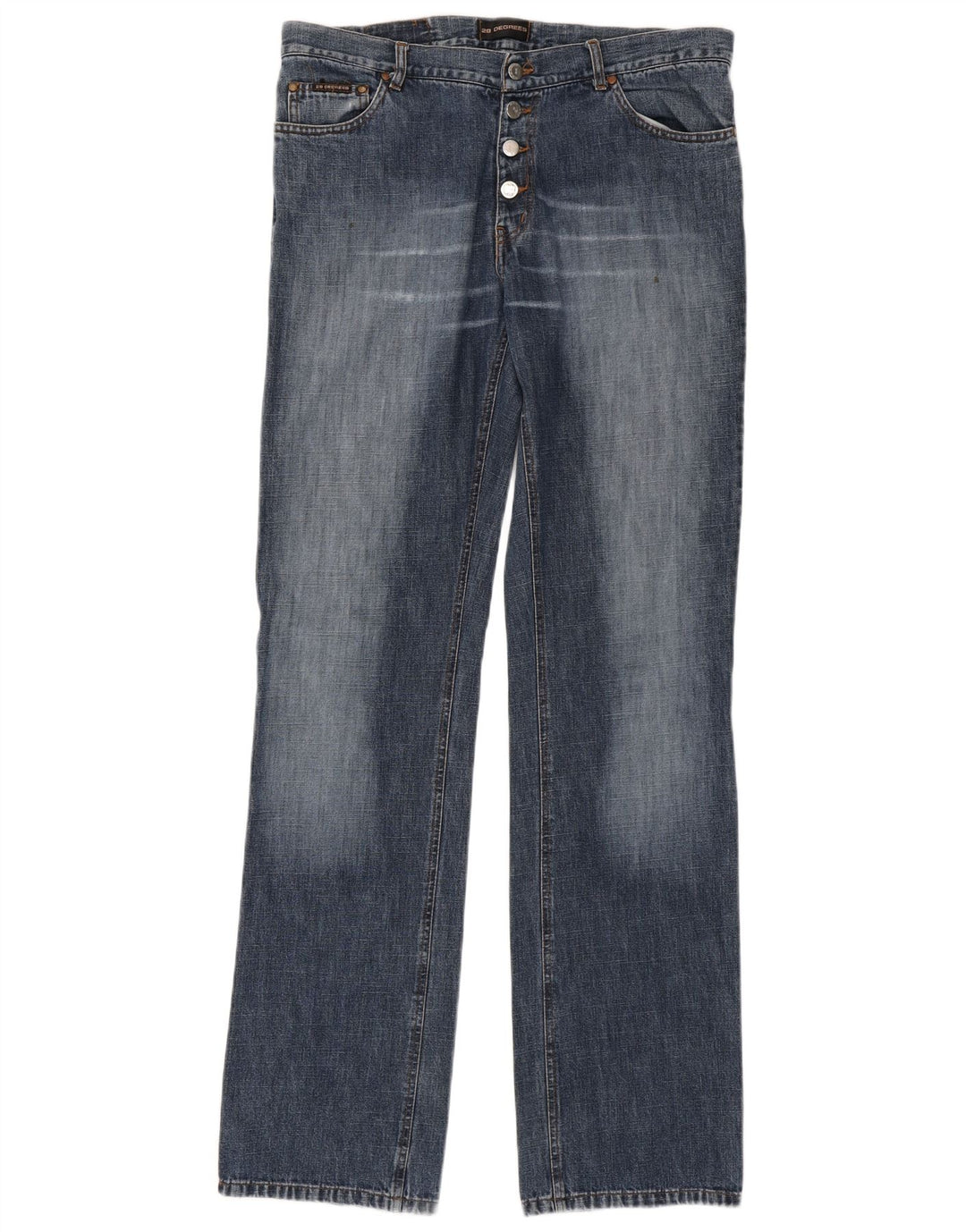VINTAGE Jean droit homme W33 L37 bleu coton