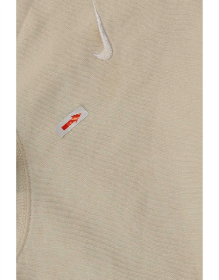 Nike Sweat-shirt court surdimensionné pour femme UK 14 en coton blanc cassé moyen