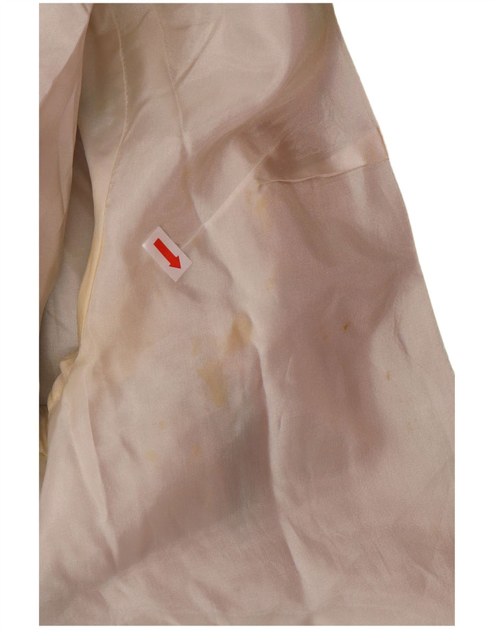 VINTAGE Femmes Longline Abstract Pattern Blazer Veste EU 42 Grand Vert