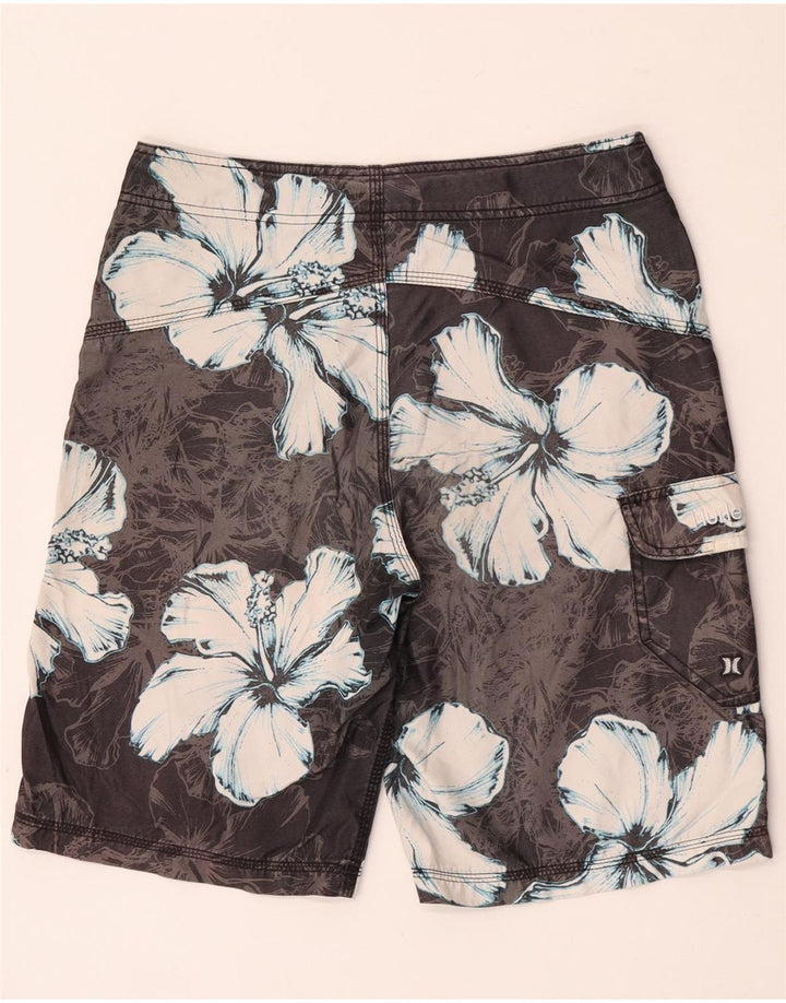 Hurley Short de Bain Graphique Homme Gris Moyen Floral Polyester