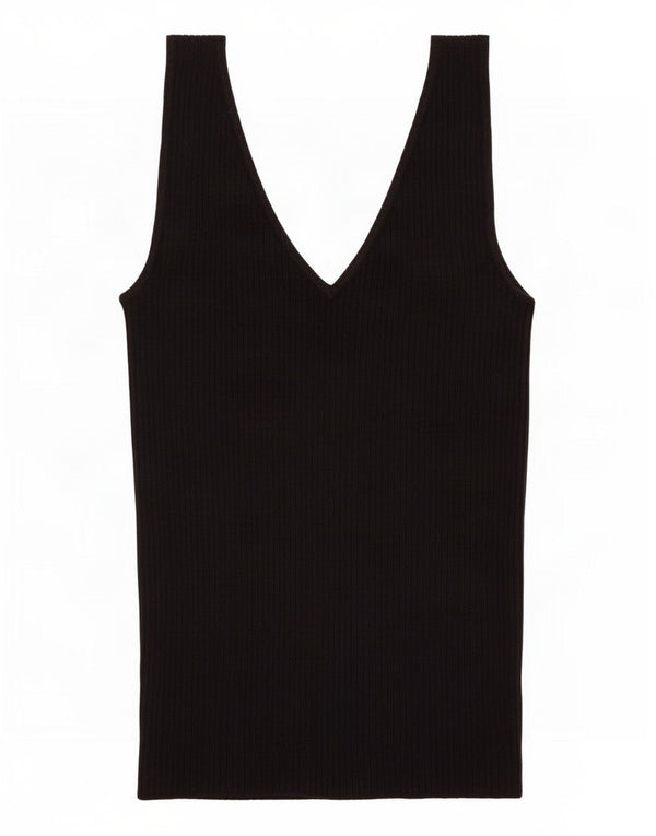 Marks & Spencer Débardeur Femme UK 8 Small Noir Viscose