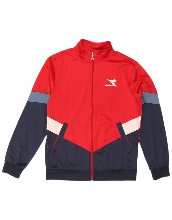 DIADORA Veste de Survêtement Homme Rouge Moyen Colorblock Polyester