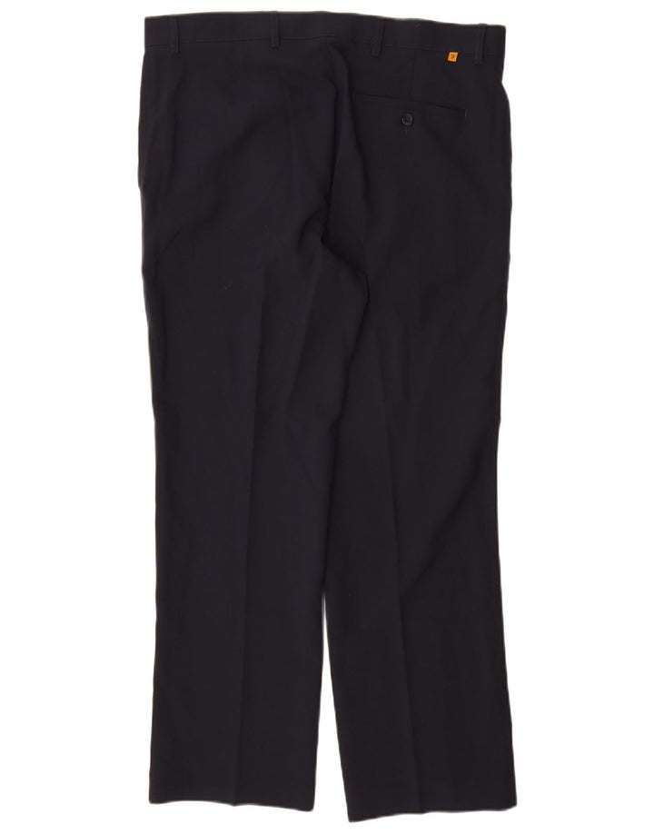 Farah Pantalon Chino Droit Homme W36 L29 Bleu Marine Polyester