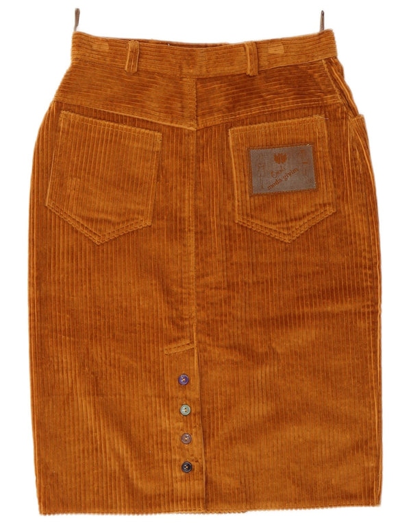 jupe en velours côtelé femme vintage IT 42 Medium W28 Beige