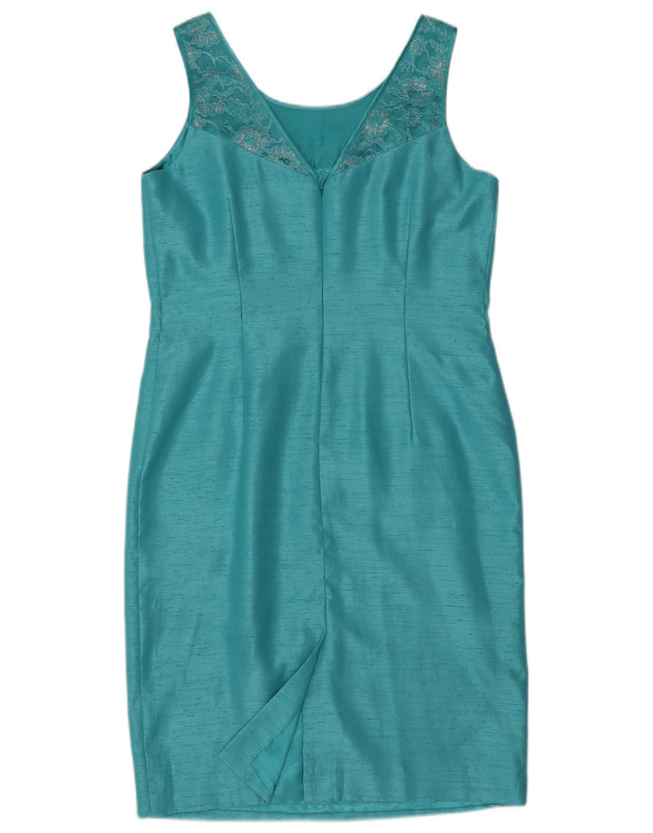 Jacques Vert Robe fourreau sans manches pour femme UK 44 Bleu moyen Polyester