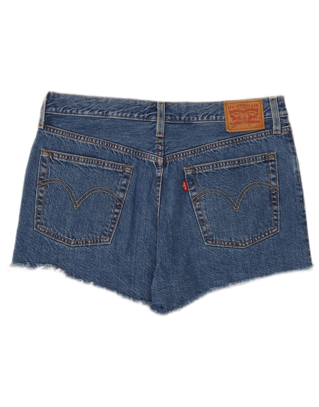Levi's Short en Jean 501 Femme W31 Bleu Moyen Coton